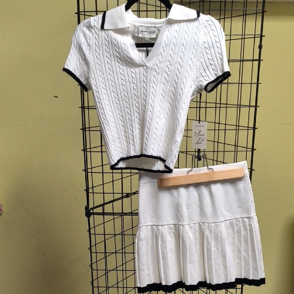 NWT Freshman 1996 White Knit Ensemble